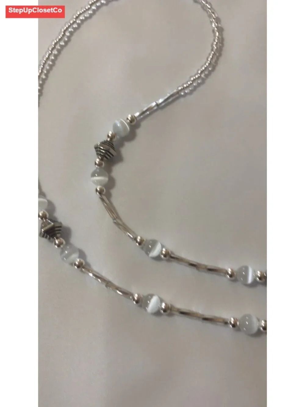 Eyeglass Holder Beaded Lanyard Necklace, 25 Inches, Strong 19 Strand Wire, Made